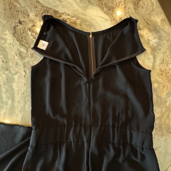 CABi Grace Jumpsuit - black w/ gold zipper detail size 10 - Picture 3 of 7